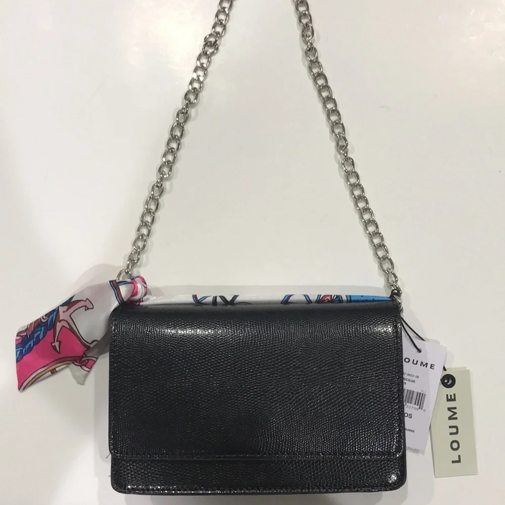 LOUME Black lizardprint bag. - Picture 2 of 6
